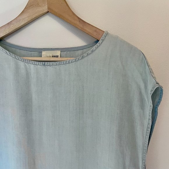 Aritzia Wilfred Chambray Shift Dress - Picture 2 of 3